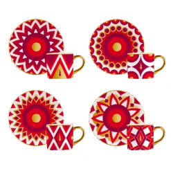 Set 4 Tazzine Rosse - Tombola